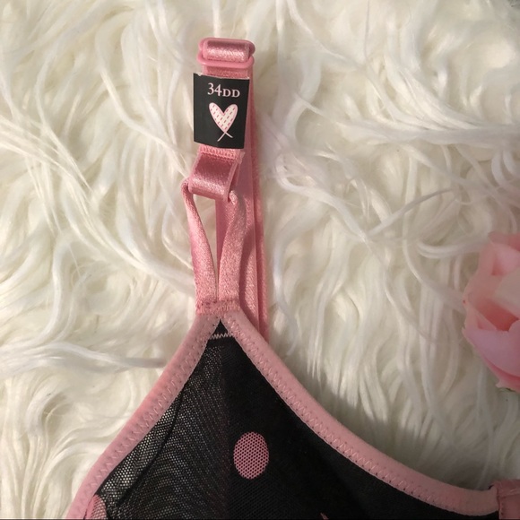 Victoria’s Secret 34E & Large French Cut Thong Panty Pink & Unlined Demi Bra Set - Picture 10 of 15